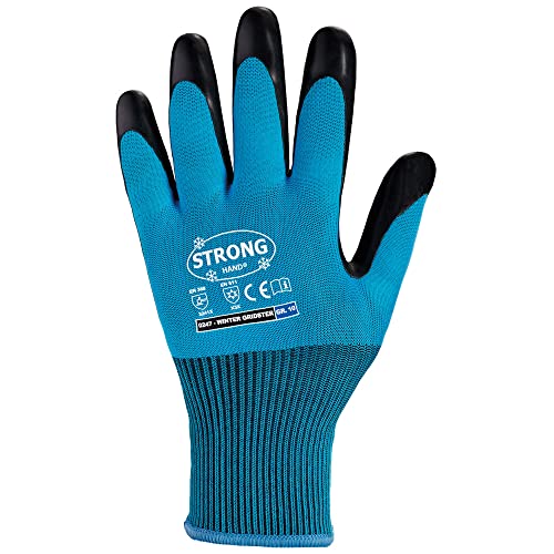 Stronghand HandschuhMan. Winterhandschuhe Thermo Arbeitshandschuhe mit Waffelmuster, gefütterte Latexhandschuhe Gr. 8-11 (1, 9/L) von Stronghand