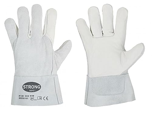 stronghand Rindspaltleder-Handschuhe VS 52 - naturfarben - Gr. 10.5 (1, 10.5) von stronghand