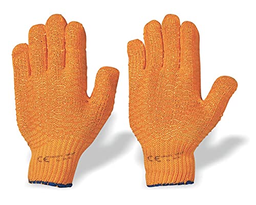 stronghand Strick-Handschuhe CRISS CROSS - orange - Gr. 9 (12, 9) von stronghand