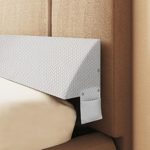 strusery Bettkeilkissen für Kopfteilspalte, hochdichtes Schaumstoff-Stützkissen, füllt 0–15 cm Platz zwischen Matratze und Kopfteil, ergonomisches Design für Komfort (Weiß, 100 x 25 x 15 cm) von strusery