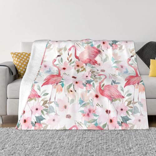 sttung Micro-Fleece-Überwurfdecke mit Flamingo-Druck, ultraweich, gemütlich, für alle Jahreszeiten, warm, für Bettwäsche, Sofa, Reisen sttung Micro-Fleece-Überwurfdecke mit Flamingo-Druck, ultraweich, gemütlich, für alle Jahreszeiten, warm, für Bettwäsche, Sofa, Reisen von sttung