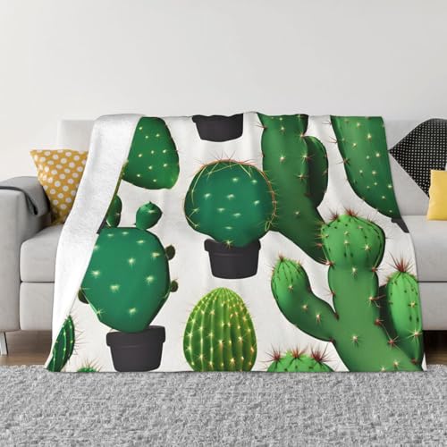 sttung Ultraweiche, gemütliche Micro-Fleece-Überwurfdecke, Kaktusdruck, für alle Jahreszeiten, warm, für Bettwäsche, Sofa, Reisen sttung Ultraweiche, gemütliche Micro-Fleece-Überwurfdecke, Kaktusdruck, für alle Jahreszeiten, warm, für Bettwäsche, Sofa, Reisen von sttung