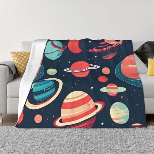 sttung Ultraweiche, gemütliche Micro-Fleece-Überwurfdecke, Planeten-Druck, für alle Jahreszeiten, warm, für Bettwäsche, Sofa, Reisen sttung Ultraweiche, gemütliche Micro-Fleece-Überwurfdecke, Planeten-Druck, für alle Jahreszeiten, warm, für Bettwäsche, Sofa, Reisen von sttung