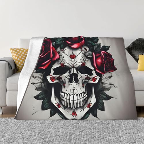 sttung Ultraweiche, gemütliche Micro-Fleece-Überwurfdecke mit roten Rosen, für alle Jahreszeiten, warm, für Bettwäsche, Sofa, Reisen sttung Ultraweiche, gemütliche Micro-Fleece-Überwurfdecke mit roten Rosen, für alle Jahreszeiten, warm, für Bettwäsche, Sofa, Reisen von sttung