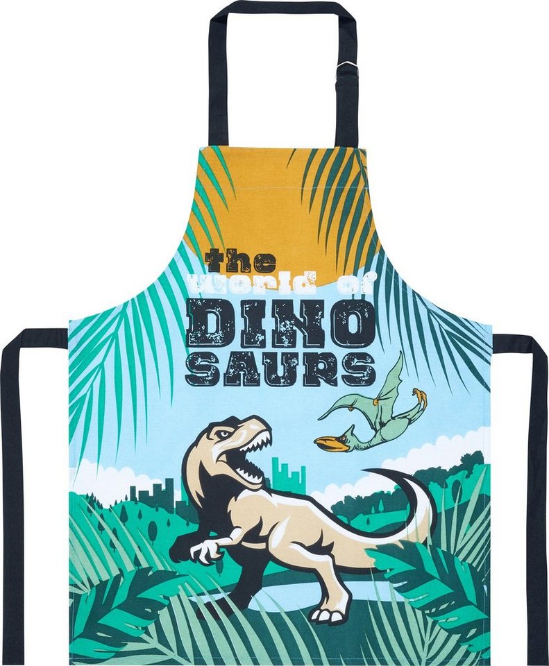stuco Kochschürze Kinderschürze "Dino", fleckabweisend Motiv von stuco