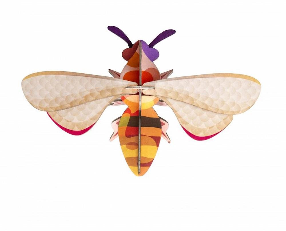 studio ROOF Wanddekoobjekt 3D Biene (1 St), Zum Zusammenstecken von studio ROOF