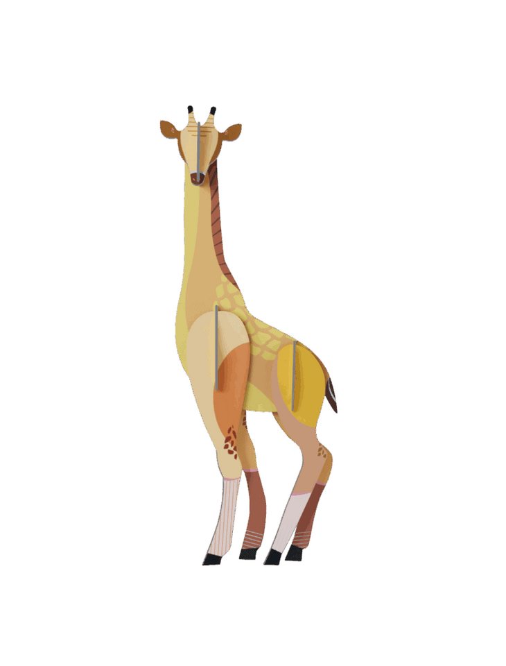 studio ROOF Wanddekoobjekt 3D Große Giraffe (1 St), Zum Zusammenstecken von studio ROOF