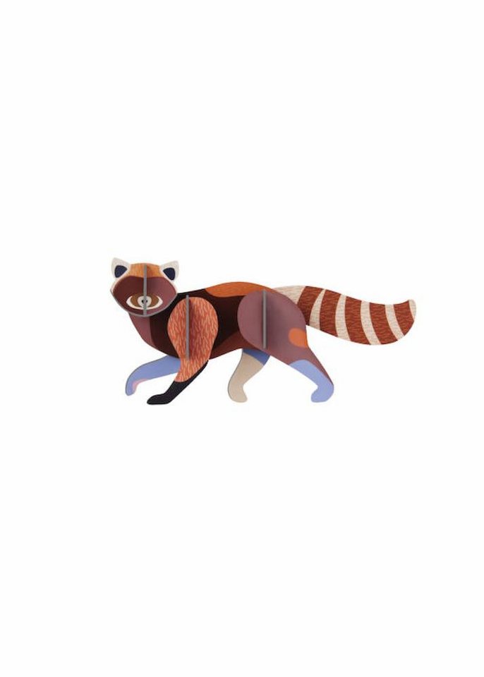 studio ROOF Wanddekoobjekt 3D Roter Panda (1 St), Zum Zusammenstecken von studio ROOF