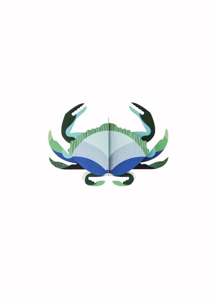 studio ROOF Wanddekoobjekt Wanddeko 3D Blaue Aquamarin Krabbe studio ROOF Wanddekoobjekt Wanddeko 3D Blaue Aquamarin Krabbe von studio ROOF