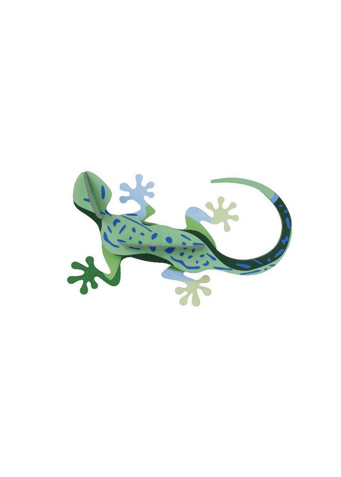 studio ROOF Wanddekoobjekt Wanddeko 3D Grüner Gecko studio ROOF Wanddekoobjekt Wanddeko 3D Grüner Gecko von studio ROOF