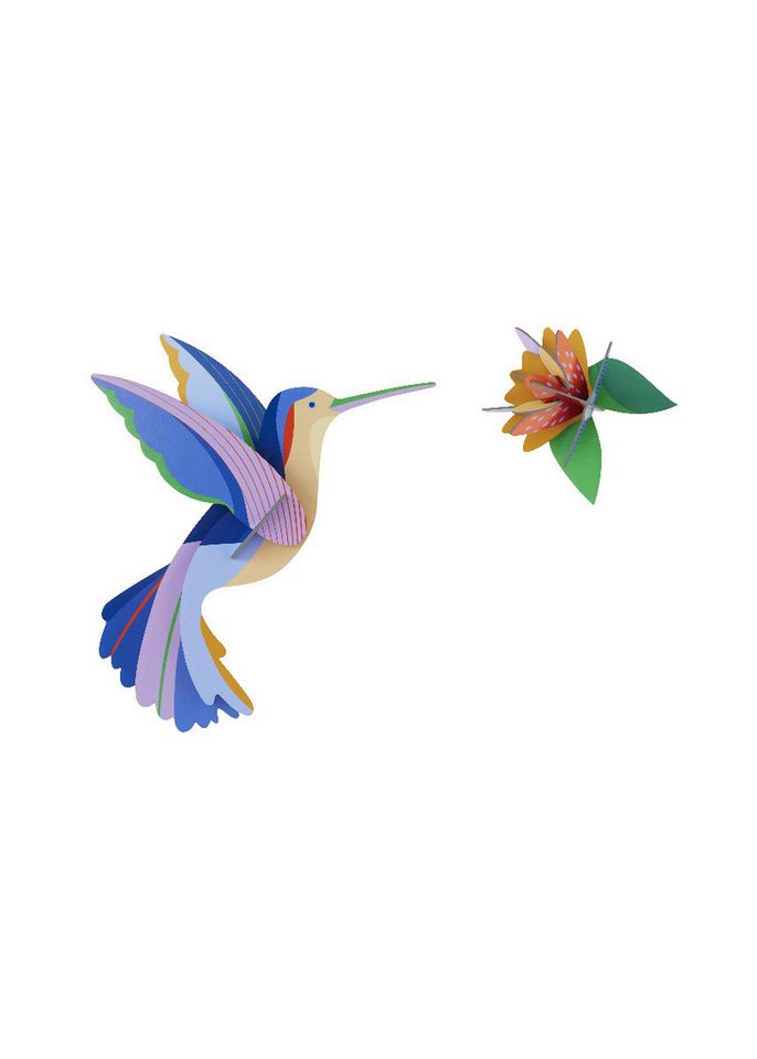 studio ROOF Wanddekoobjekt Wanddeko Farbenfroher Kolibri mit Blüte studio ROOF Wanddekoobjekt Wanddeko Farbenfroher Kolibri mit Blüte von studio ROOF