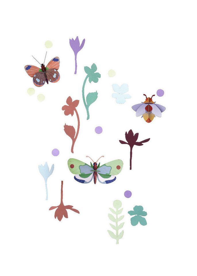 studio ROOF Wanddekoobjekt Wanddeko Set - Schmetterling und Hummelwelt "Winged Medley" studio ROOF Wanddekoobjekt Wanddeko Set - Schmetterling und Hummelwelt "Winged Medley" von studio ROOF