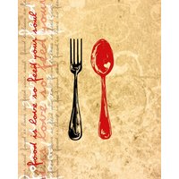 Food Is Love/Signierter Kunstdruck 8 X 10 von studio3ten