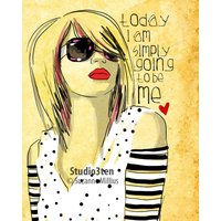 Simply Me/Original-Illustration Art Print Hand Signiert Größe 8 X 10 von studio3ten