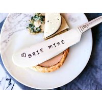 Brie Mine Messer, Käsemesser, Hochzeit Geschenk Dusche, Gestempelt Lustiges Geburtstagsgeschenk von studiobytheshore