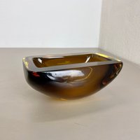 Large 2.2Kg Glass "Multicolor" Bowl Element Shell Ashtray Murano, Italy, 1970 | Midcentury Modern Murano Vetri von studiomoodern