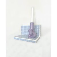 Regal | Fliesen Tile Shelf Mosaik Blau Weiß Fliesenregal Wandregal Fliesenmöbel Fliesentisch Nachttisch Ablage Schwebend von studioxmana