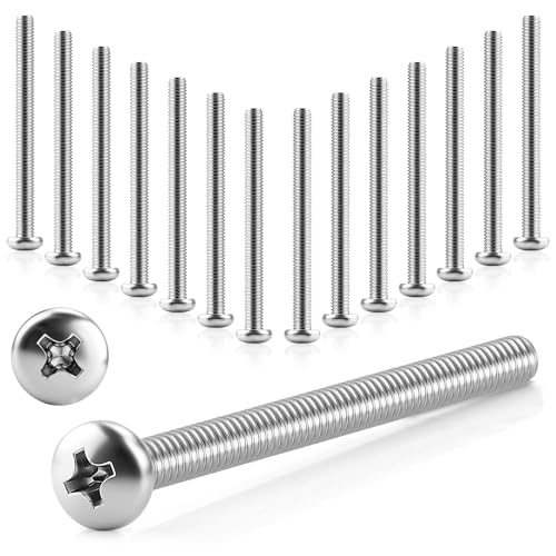 15 Stück M4 x 40 mm Mikro-Maschinen-Flachkopfschrauben, 304 Edelstahl, Befestigungsschrauben, Rundkopfschraube für Bautechnik, mechanische Ausrüstung und tägliche Wartung von sturiz