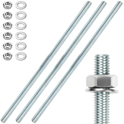 3 Stück Gewindestange M12 Gewindestangen M12 X 300mm Gewindestab Gewindebolzen Verzinkter Stahl Gewindestifte Blaues Zink Gewindestäbe mit 6pcs Sechskantmutter und 6pcs Unterlegscheiben 3 Stück Gewindestange M12 Gewindestangen M12 X 300mm Gewindestab Gewindebolzen Verzinkter Stahl Gewindestifte Blaues Zink Gewindestäbe mit 6pcs Sechskantmutter und 6pcs Unterlegscheiben von sturiz