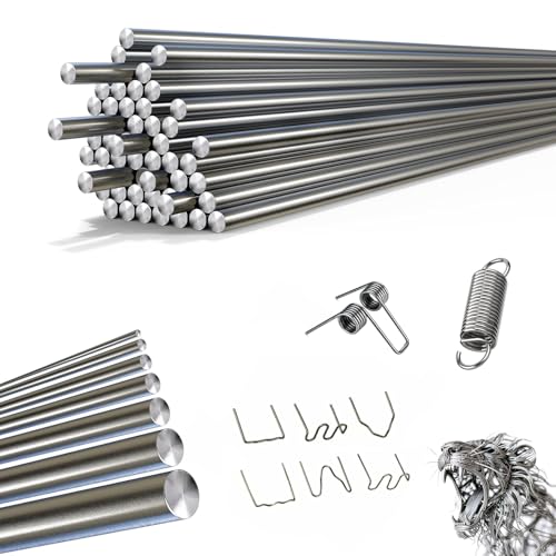 35 Stück Federstahldraht Edelstahldraht Metallstäbe 1.4mm X 400mm Metallstange Edelstahl Stange Federdraht Stahlstange Rundstahl Edelstahlstäbe Rundstäbe Hartdraht für DIY Handwerk Modellauto Flugzeug von sturiz