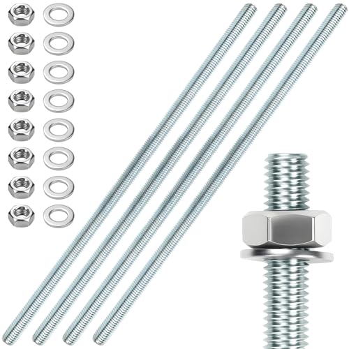 4 Stück Gewindestange M10 Gewindestangen M10 X 300mm Gewindestab Gewindebolzen Verzinkter Stahl Gewindestifte Blaues Zink Gewindestäbe mit 8pcs Sechskantmutter und 8pcs Unterlegscheiben 4 Stück Gewindestange M10 Gewindestangen M10 X 300mm Gewindestab Gewindebolzen Verzinkter Stahl Gewindestifte Blaues Zink Gewindestäbe mit 8pcs Sechskantmutter und 8pcs Unterlegscheiben von sturiz