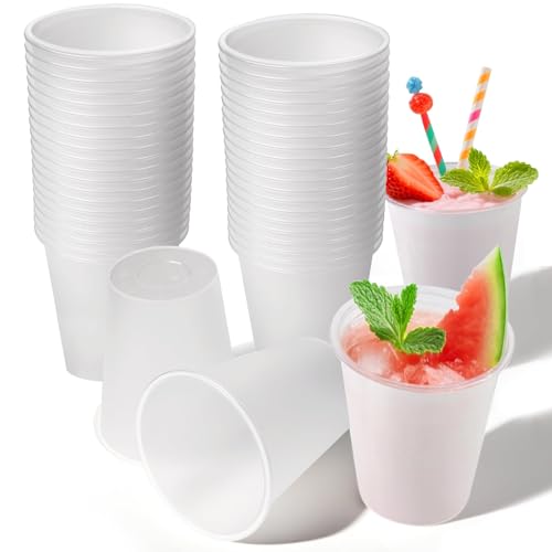 sturiz 40 Stück Mehrwegbecher Plastikbecher Mehrweg Hartplastik Becher Plastik Cups Trinkbecher Partybecher 360ml Wiederverwendbar Kunststoffbecher Cocktailbecher Getränkebecher für Getränkepartys von sturiz