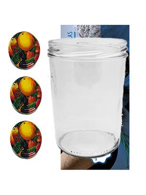 24 Sturzgläser 435 ml " Etiketten " Einmachgläser Marmeladengläser Sturzglas Deckelfarbe Dekor Frucht Vitrea von sturzgläser Vitrea