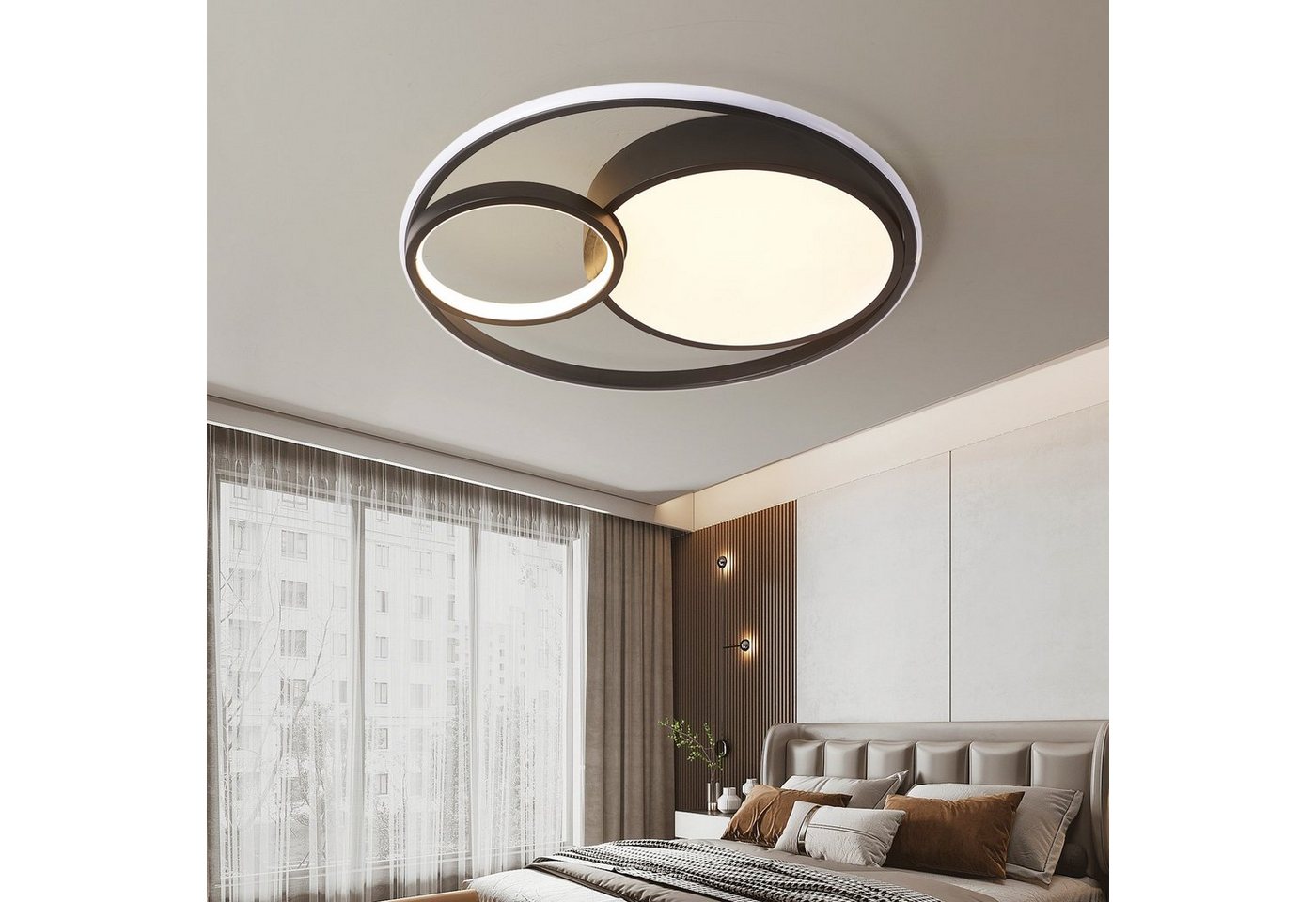 style home Deckenleuchte LED Deckenlampe 55W, Ø50*8.5cm, Voll dimmbar mit Fernbedienung, Warmweiß bis Kaltweiß, Leuchte für Wohnzimmer Schlafzimmer Kinderzimmer Büro von style home