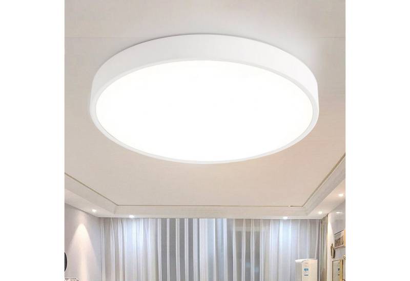 style home Deckenleuchte LED Deckenlampe, 24W, Ø30*4cm, Warmweiß 3000K, Lampe für Wohnzimmer Schlafzimmer Küche Büro Diele Flur, Weiß von style home