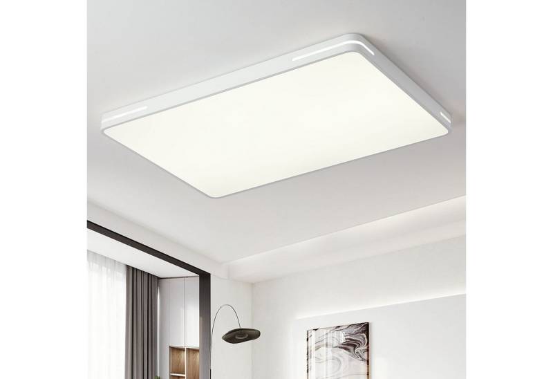 style home Deckenleuchte LED Deckenlampe dimmbar mit Fernbedienung, 192W-Weiß, Warmweiß bis Kaltweiß 3000K-6000K, 90x60x6cm, moderne Leuchte für Wohnzimmer Schlafzimmer Büro von style home