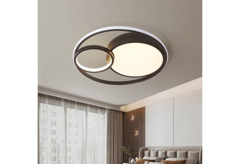 style home Deckenleuchte LED Deckenlampe dimmbar mit Fernbedienung, 55W, Warmweiß bis Kaltweiß 3000K-6000K, Ø50x8.5 cm,rund Leuchte für Wohnzimmer Schlafzimmer Küche Büro von style home