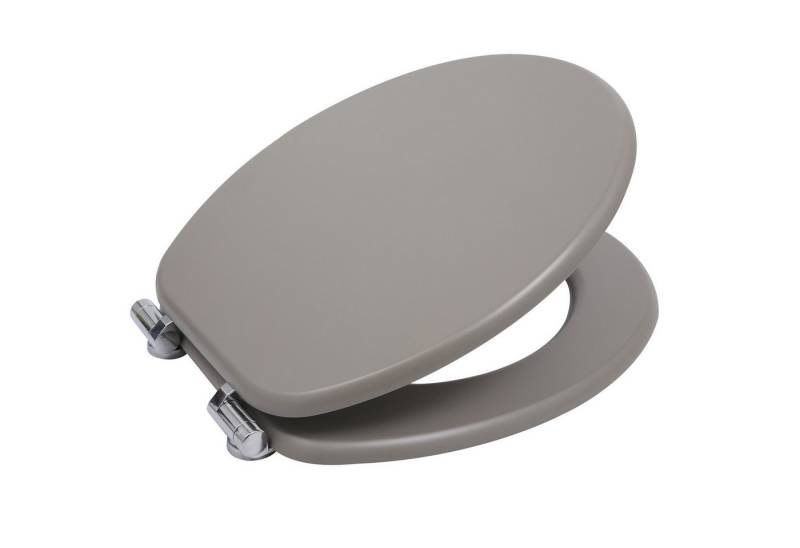 style home WC-Sitz Toilettendeckel mit doppelter Absenkautomatik, Oval-Form, Holzkern, Klobrille und Klodeckel mit Softclose-Mechanismus von style home
