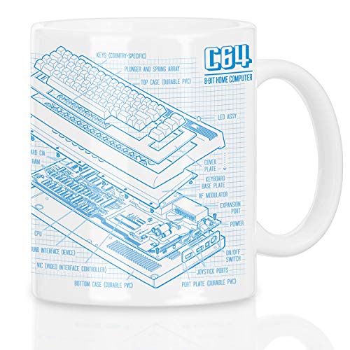 style3 C64 Heimcomputer Blaupause Motivtasse classic gamer von style3