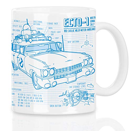 style3 ECTO-1 Blaupause Motivtasse geisterjäger von style3