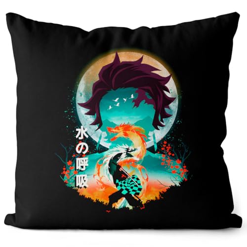 style3 Hero Tanjiro Kissen mit Füllung 40cm Baumwolle Demon Anime Japan Manga von style3