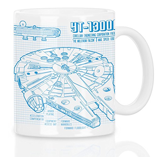 style3 Millennium Falcon Motivtasse blaupause falkon von style3