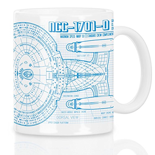 style3 NCC-1701-D Blaupause Motivtasse trek trekkie star von style3