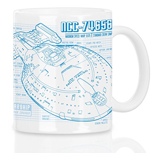 style3 NCC-74656 Voyager Motivtasse trek trekkie blaupause von style3