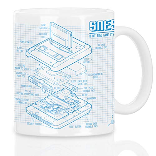 style3 SNES Controller Blaupause Motivtasse 16-Bit Videospiel von style3