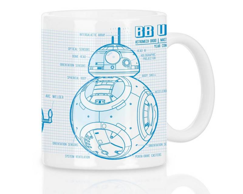 style3 Tasse, Keramik, BB-8 Kaffee Tasse star blaupause droide krieg der sterne droide wars von style3