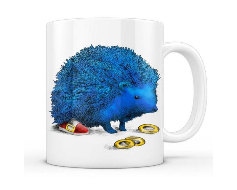 style3 Tasse, Keramik, Sonic Igel Kaffeebecher Tasse jump'n'run blau hedgehog von style3