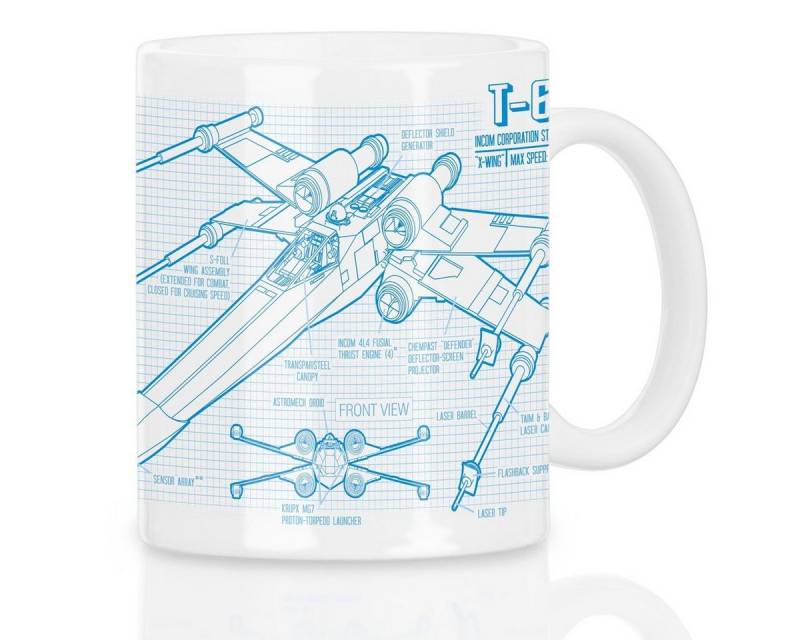 style3 Tasse, Keramik, X-Wing Kaffeebecher Tasse star blaupause t-65 krieg der sterne wars von style3