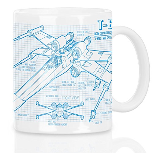 style3 X-Wing Motivtasse blaupause t-65 von style3