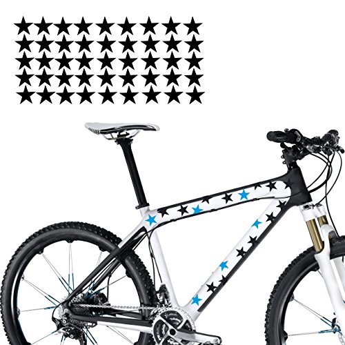 45-teiliges Sternen Aufkleber Set für das Bike Fahrrad Sticker Sterne Stars | B00037 von style4Bike