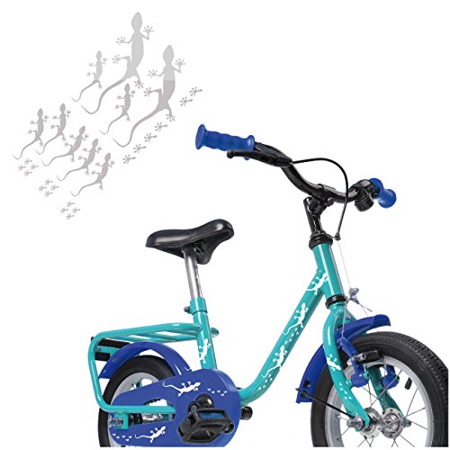 Gecko Aufkleber Fahrrad mit Fußspuren mehrteilige Set zum Verkleben Bike Sticker | S4B0071 von style4Bike