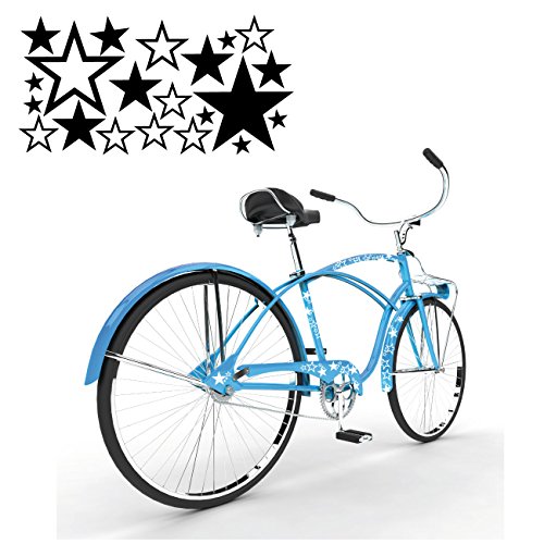 style4Bike 21-teiliges Aufkleber Set für Fahrräder Rahmendesign Sterne Stars Sticker | S4B0090 von style4Bike