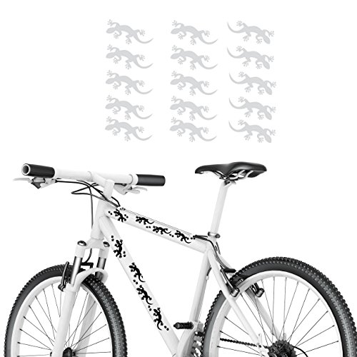style4Bike Gecko Sticker Fahrrad Motivaufkleber Tiere mit Fußspuren Gekkos Eidechsen | S4B0073 von style4Bike