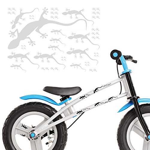 style4Bike XXL Set Gecko Aufkleber für das Bike Fahrradmotive Sticker Gekkos mit Fußspuren | S4B0072 von style4Bike