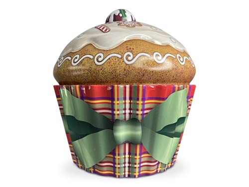 Blechdose in Form eines weihnachtlichen Cupcakes Pudding Keksdose Deko Box Dose 20x18 cm, Volumen 1,5 L von stylebox