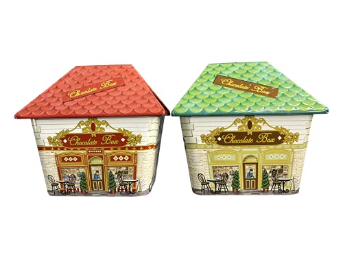 stylebox Set 2er Blechdosen in Form eines kleines Hauses Chocolate Box rot und grün, ca. 11 x 8.5 x 9.5 cm Volumen: 200 ml stylebox Set 2er Blechdosen in Form eines kleines Hauses Chocolate Box rot und grün, ca. 11 x 8.5 x 9.5 cm Volumen: 200 ml von stylebox
